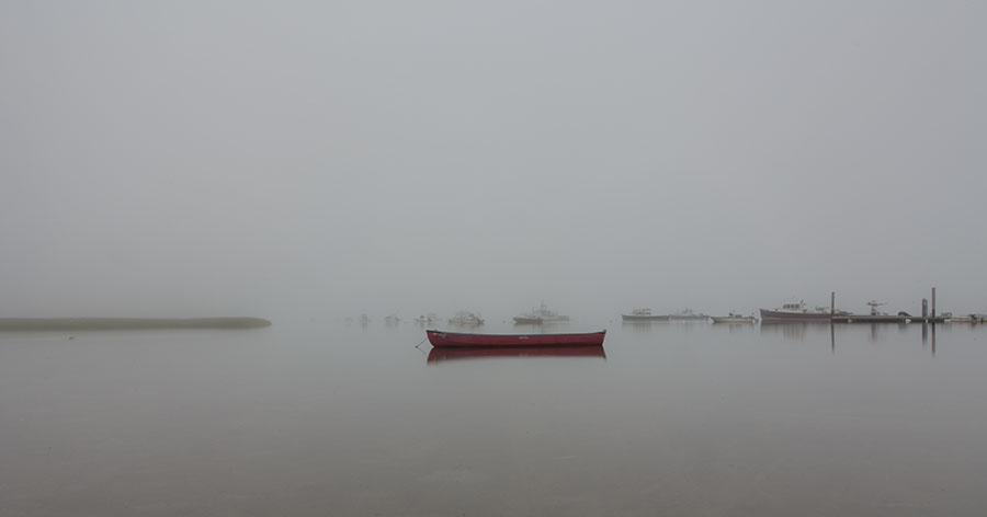 Morning Mist A misty moody morning in Scarborough, Maine marina.
